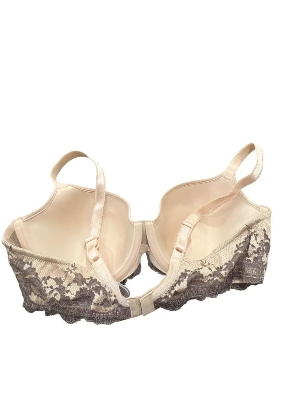 Wacoal Lace Affair T-Shirt Bra Beige & Brown Lace 38C  853256
